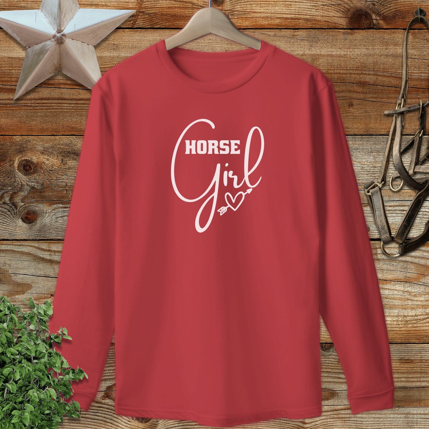 Horse Girl with Arrow Long Sleeve Tee