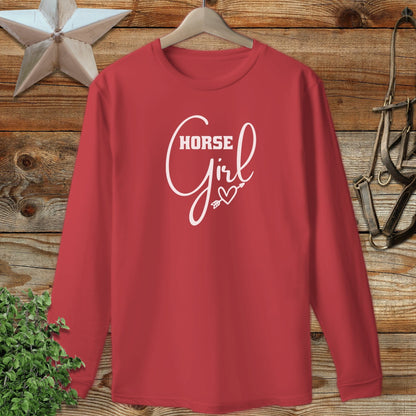 Horse Girl with Arrow Long Sleeve Tee