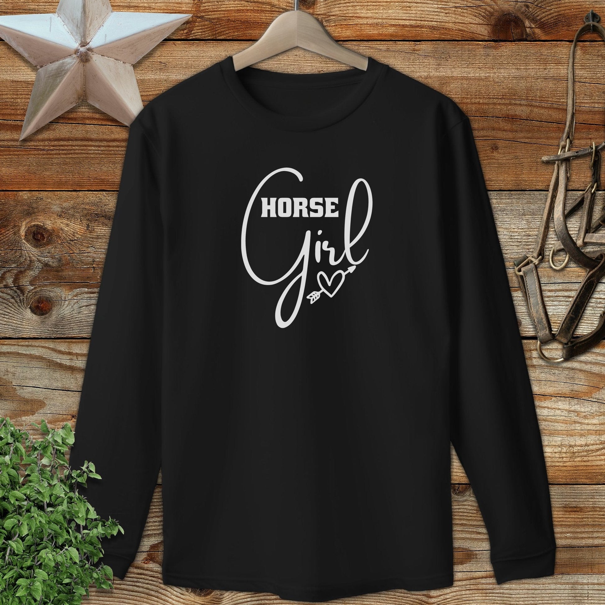 Horse Girl with Arrow Long Sleeve Tee