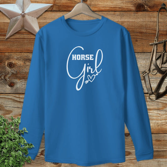 Horse Girl with Arrow Long Sleeve Tee