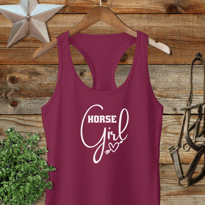 Horse Girl with Arrow Racerback Tank