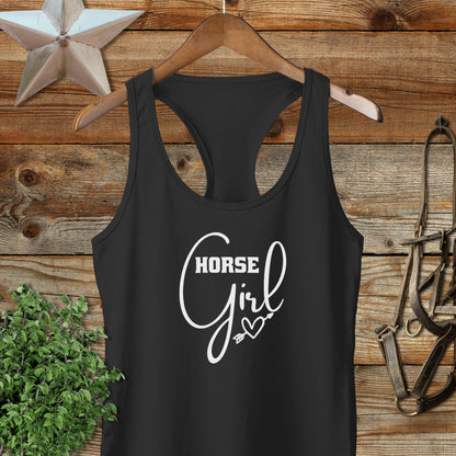 Horse Girl with Arrow Racerback Tank