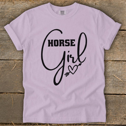 Horse Girl with Arrow Signature Tee - Orchid