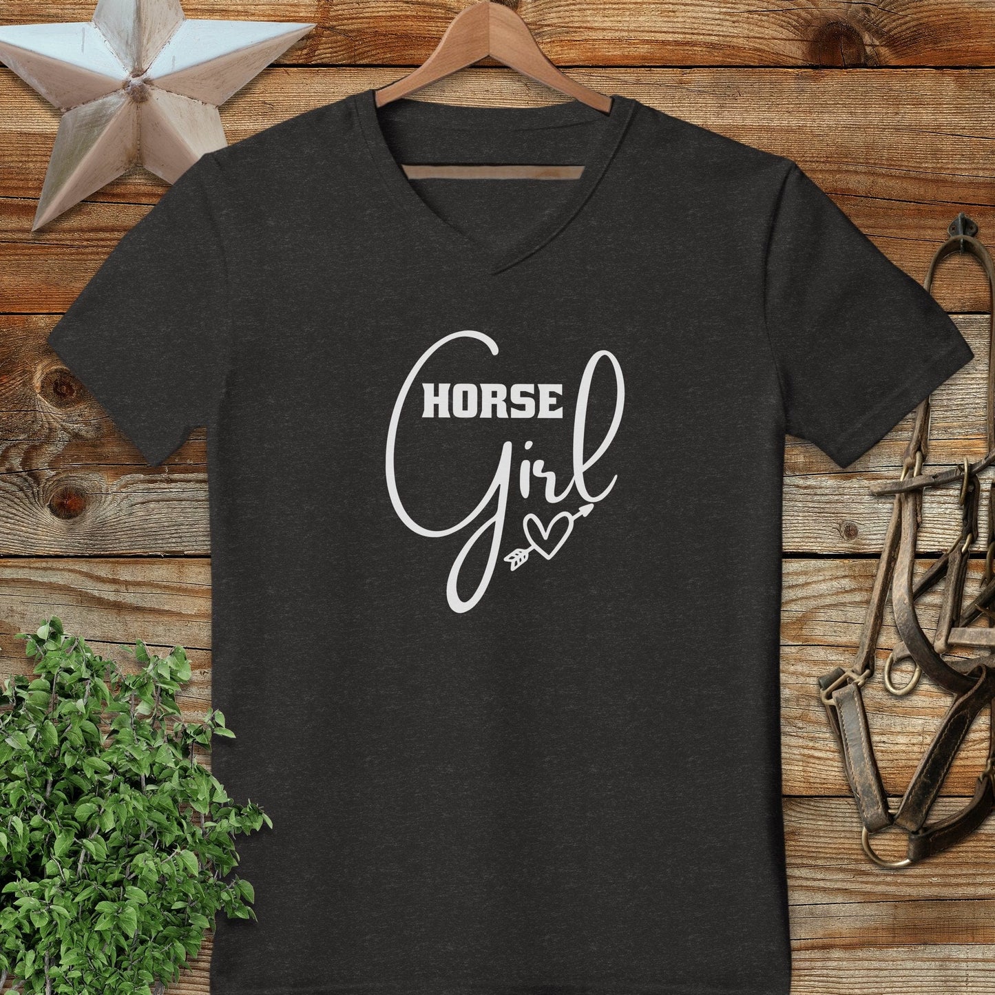 Horse Girl with Arrow V-neck