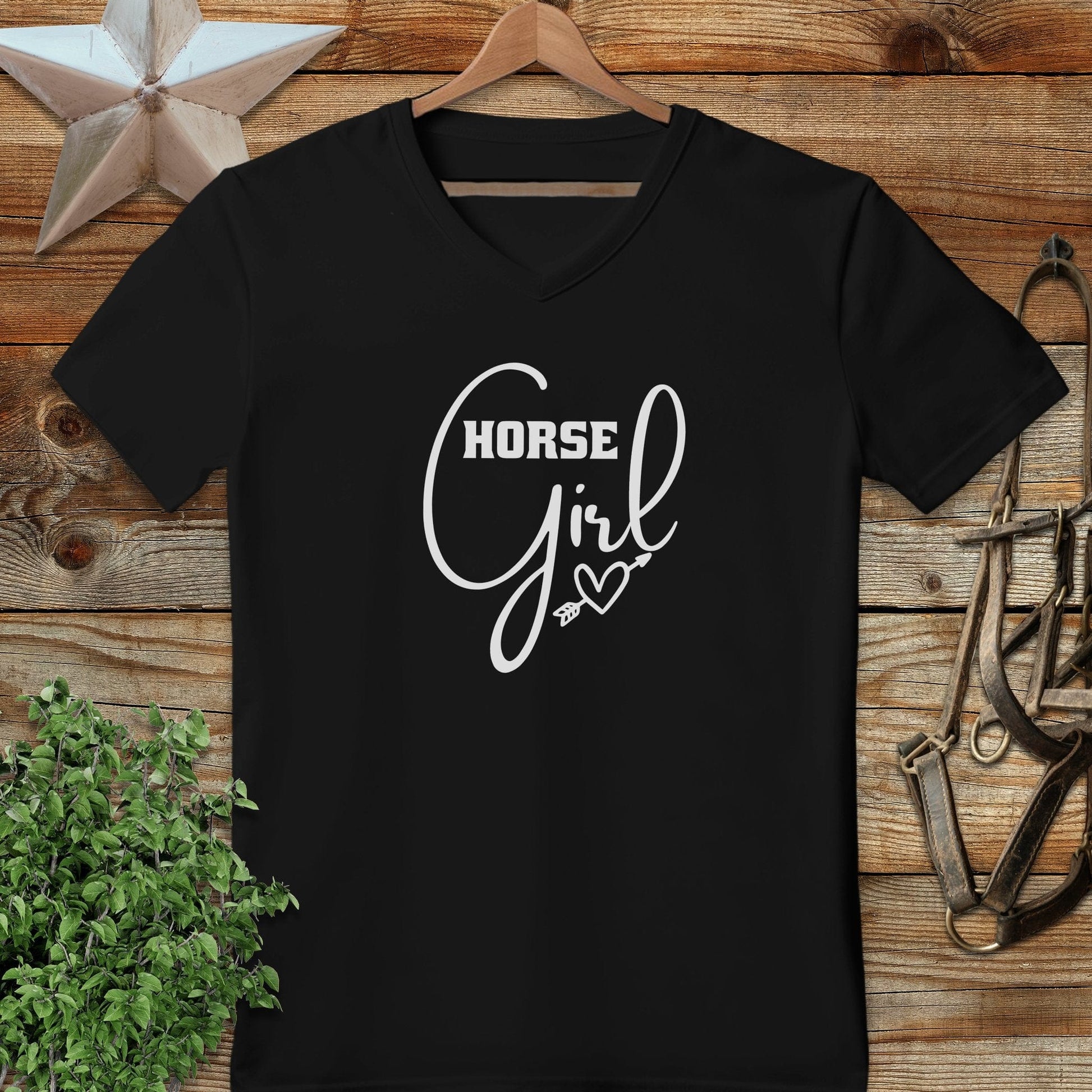 Horse Girl with Arrow V-neck