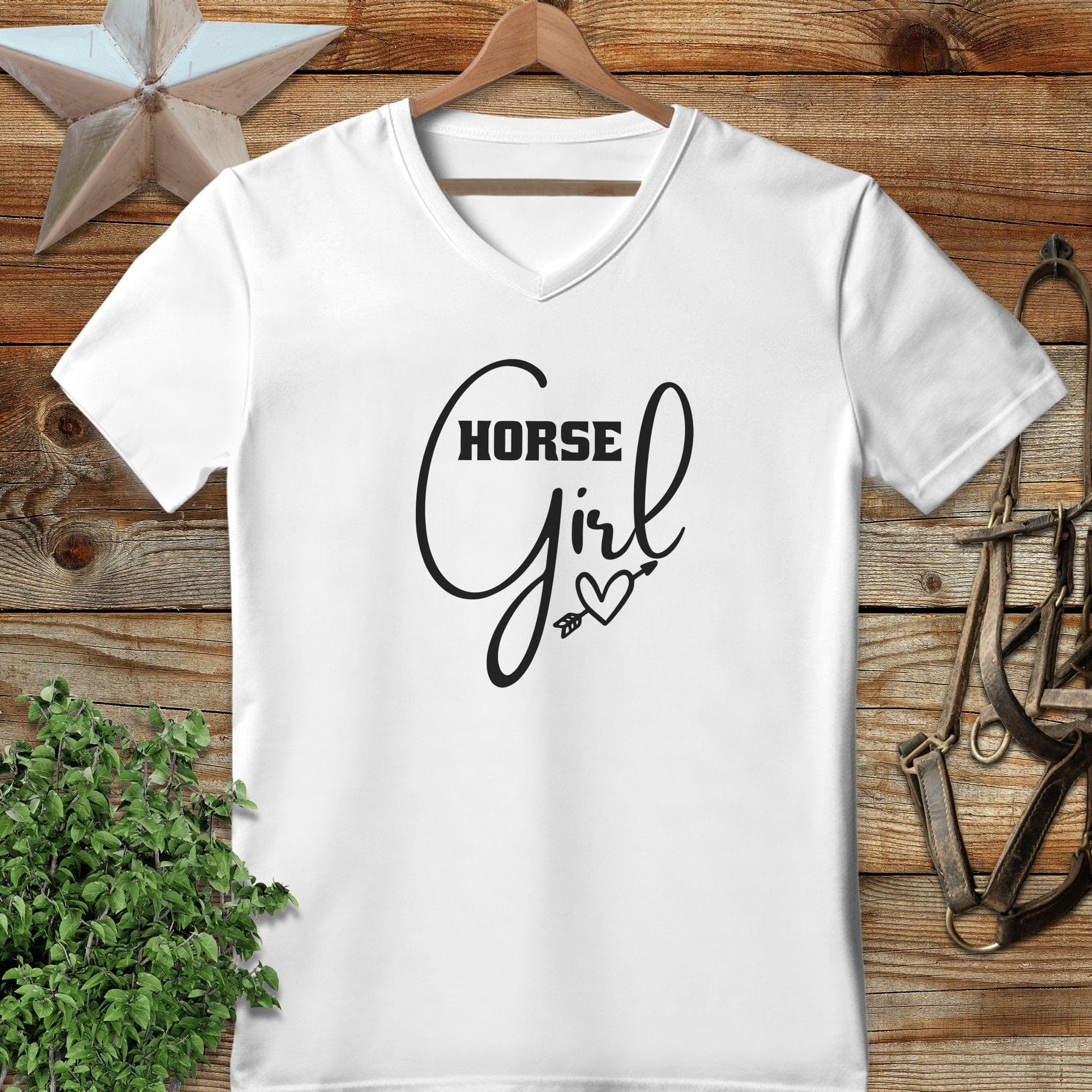 Horse Girl with Arrow V-neck