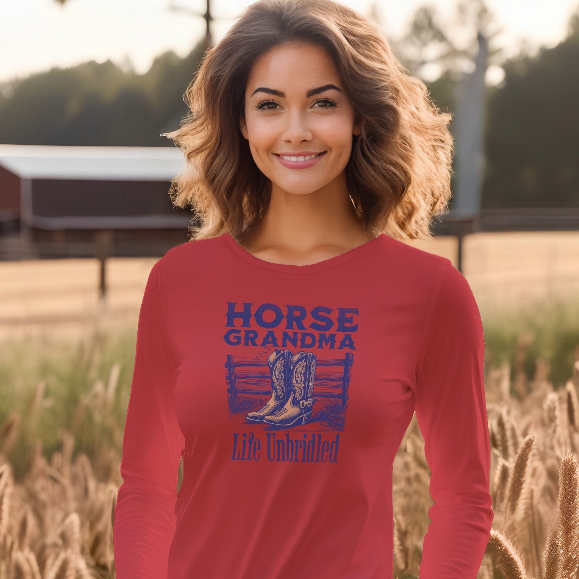 Horse Grandma Long Sleeve Tee