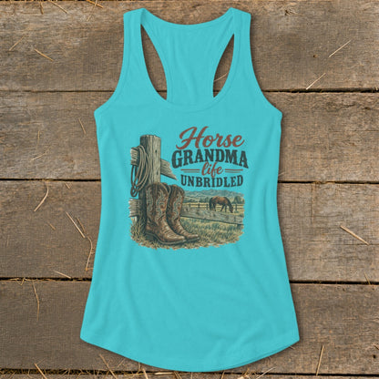 Horse Grandma Racerback Tank