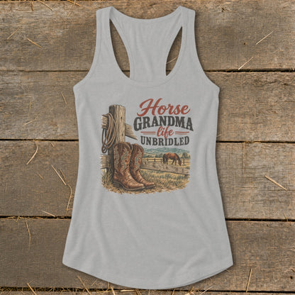 Horse Grandma Racerback Tank