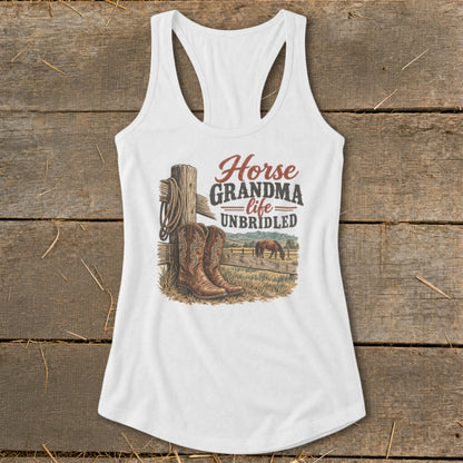 Horse Grandma Racerback Tank