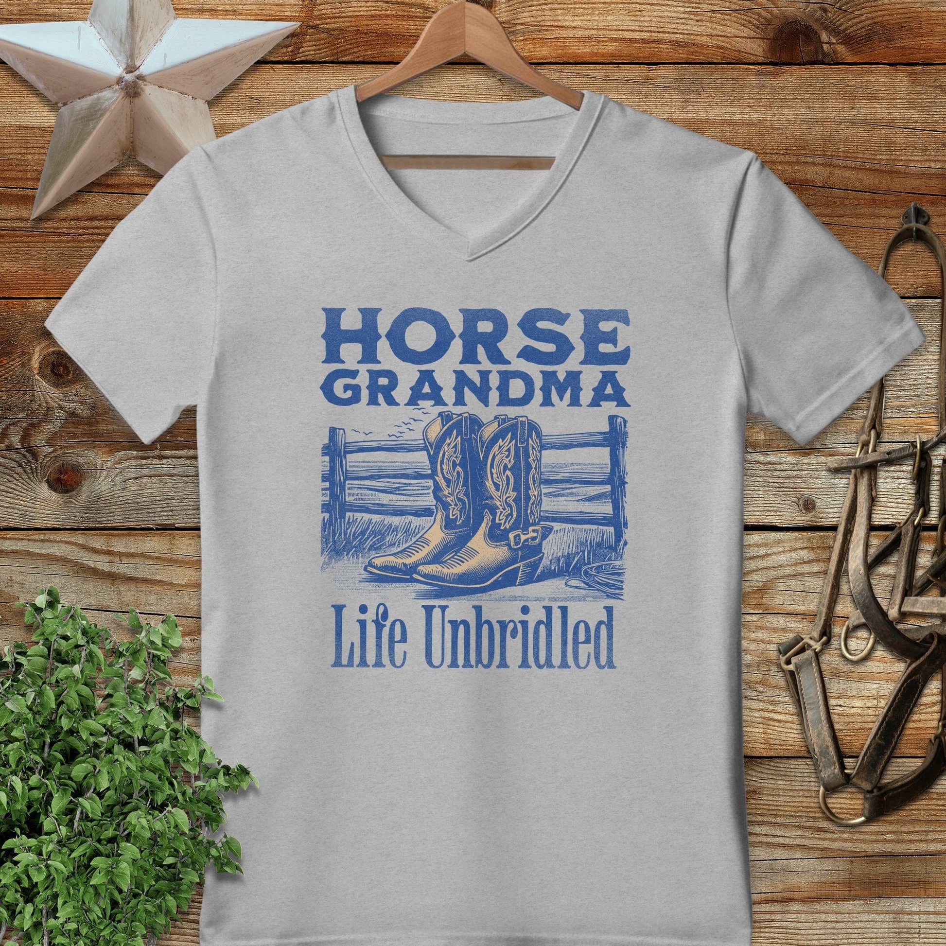 Horse Grandma V-neck