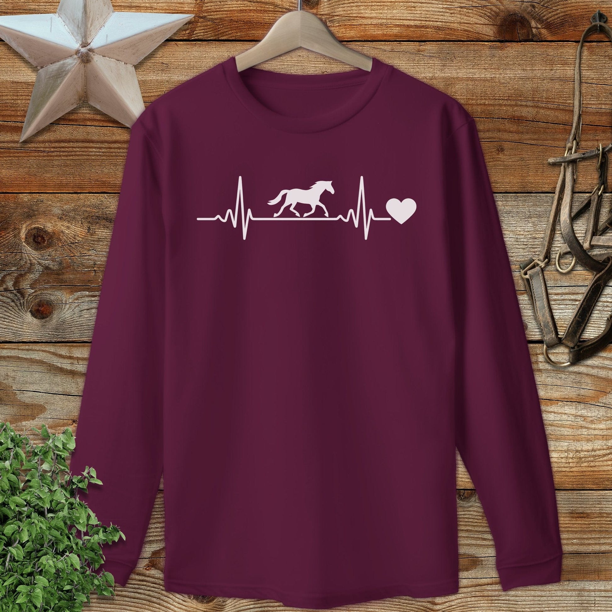 Horse Heartbeat Long Sleeve Tee