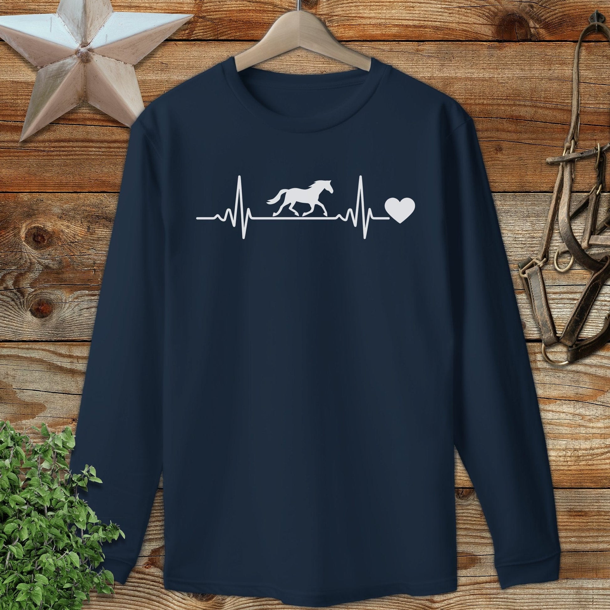 Horse Heartbeat Long Sleeve Tee