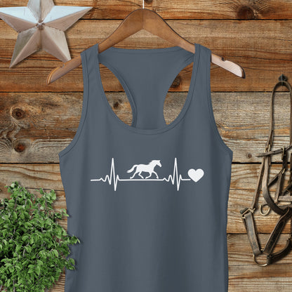 Horse Heartbeat Racerback Tank