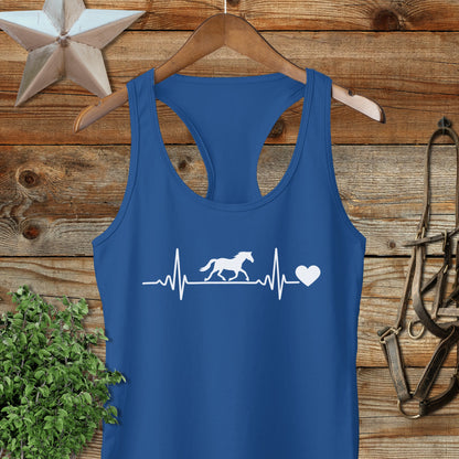 Horse Heartbeat Racerback Tank