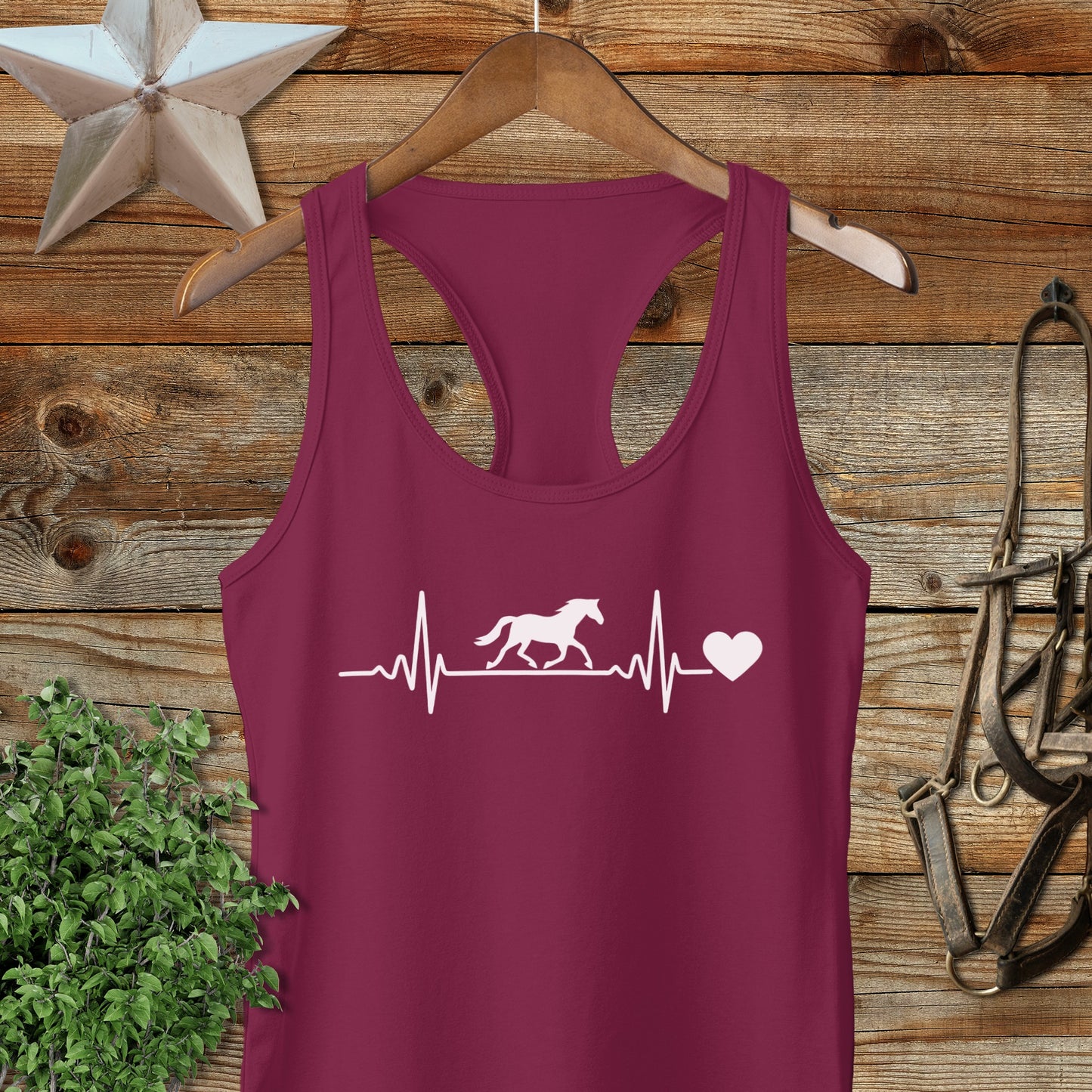 Horse Heartbeat Racerback Tank