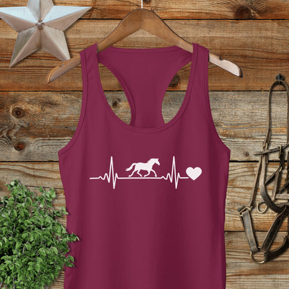 Horse Heartbeat Racerback Tank