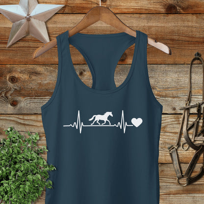 Horse Heartbeat Racerback Tank