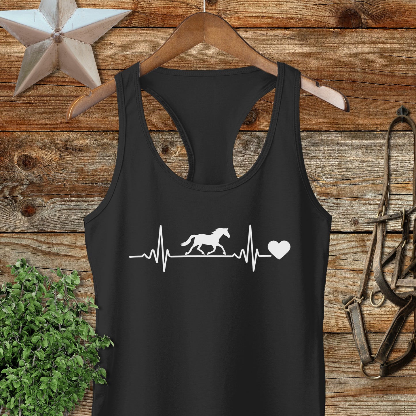 Horse Heartbeat Racerback Tank