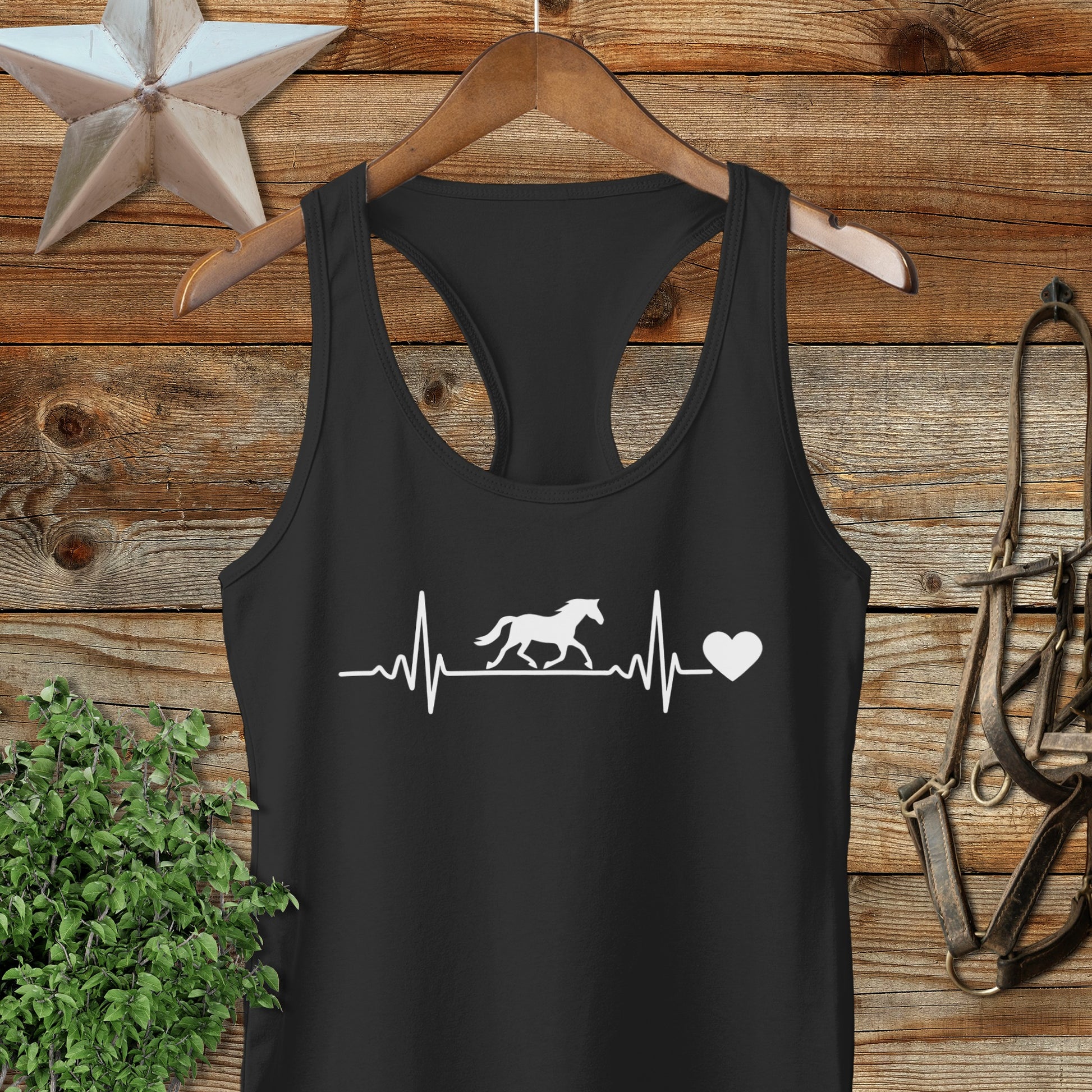 Horse Heartbeat Racerback Tank
