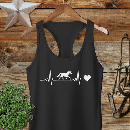 Horse Heartbeat Racerback Tank