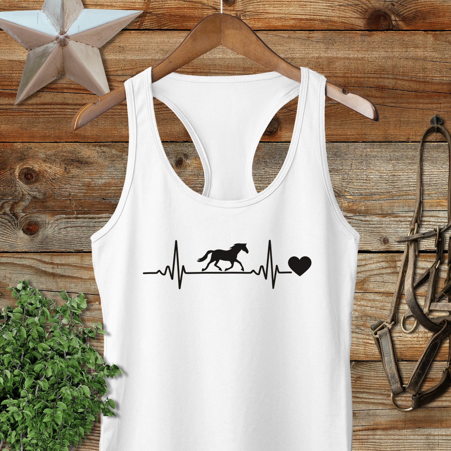 Horse Heartbeat Racerback Tank