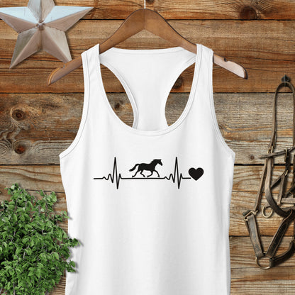Horse Heartbeat Racerback Tank