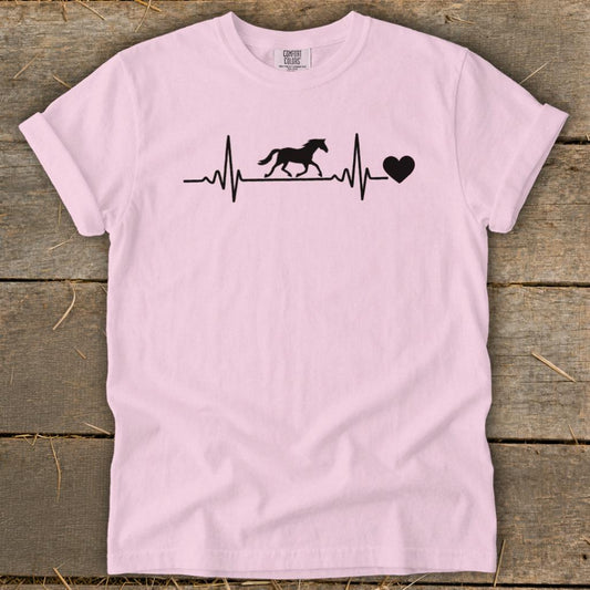 Horse Heartbeat Signature Tee - Blossom