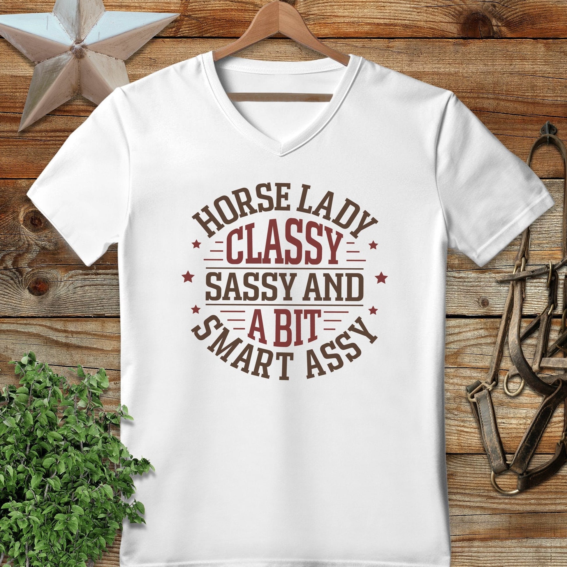 Horse Lady Classy Sassy V-neck