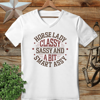 Horse Lady Classy Sassy V-neck