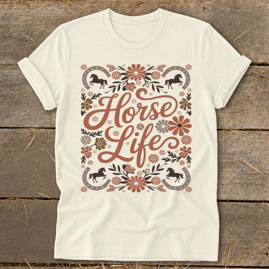 Horse Life Softstyle Tee - Natural