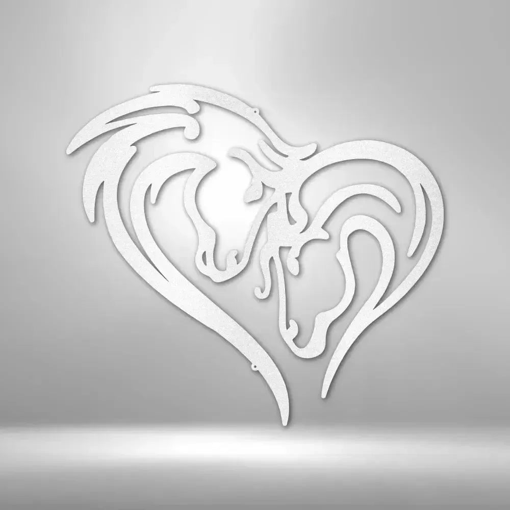 Horse Love Metal Art Sign
