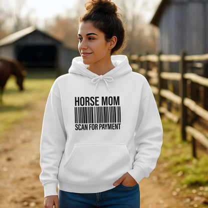 Horse Mom Scan for Payment Hoodie