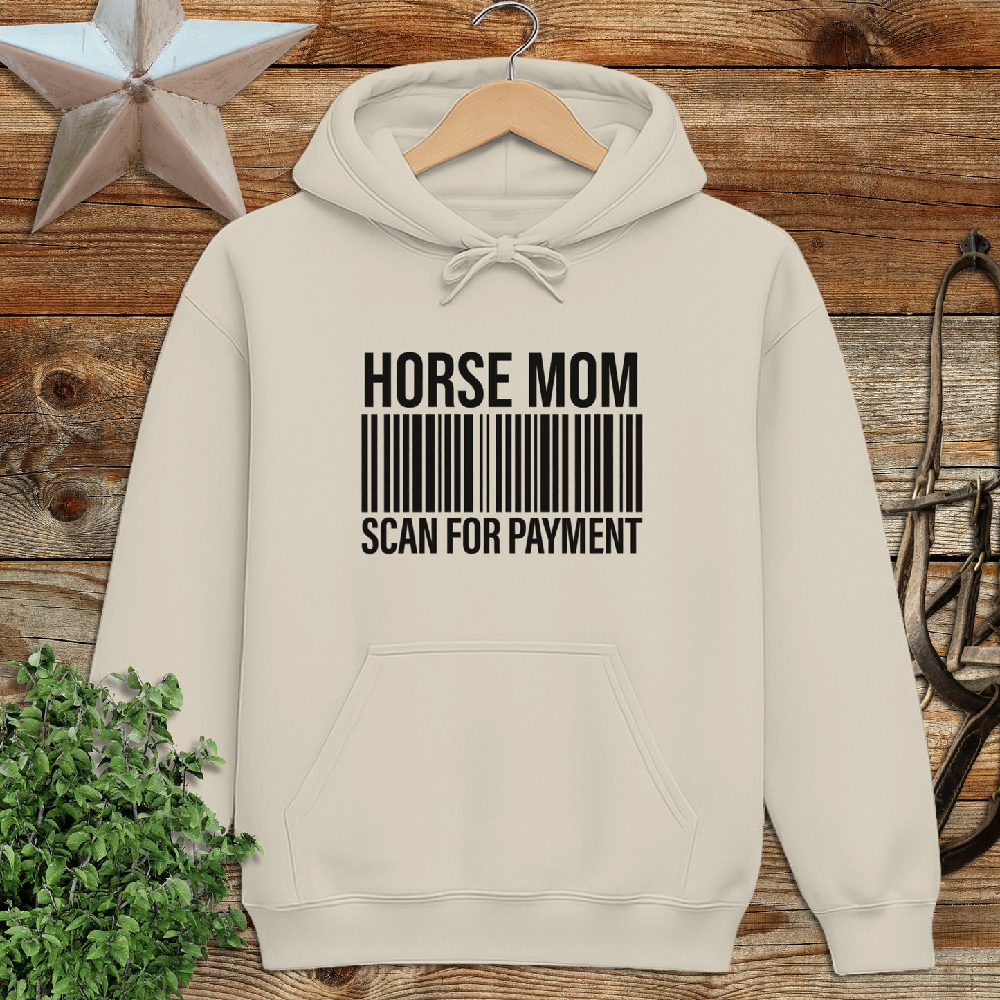 Horse Mom Scan for Payment Hoodie