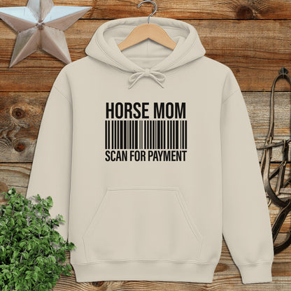 Horse Mom Scan for Payment Hoodie