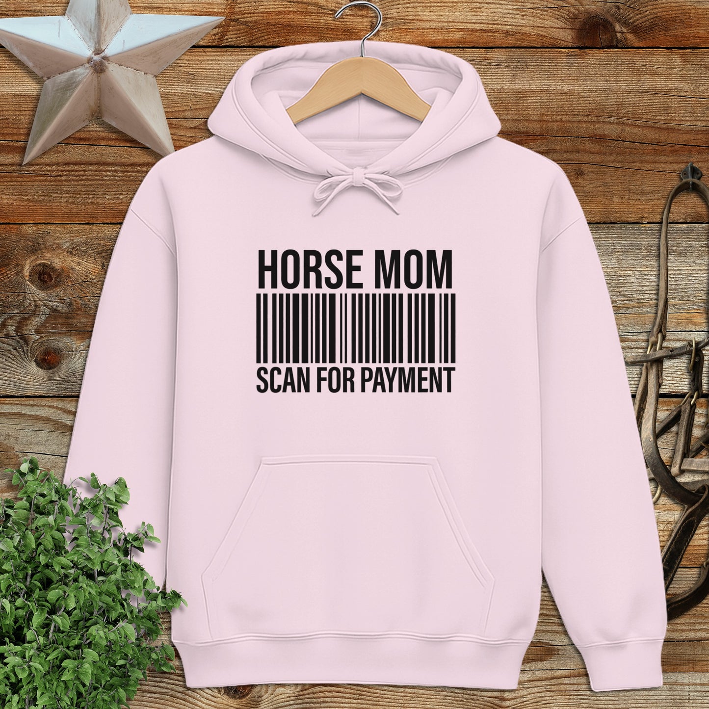 Horse Mom Scan for Payment Hoodie