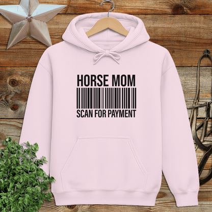 Horse Mom Scan for Payment Hoodie