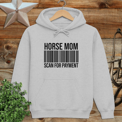 Horse Mom Scan for Payment Hoodie