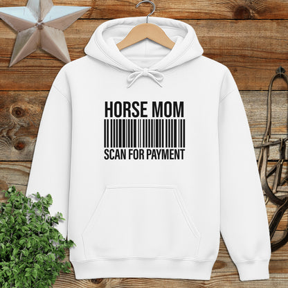 Horse Mom Scan for Payment Hoodie