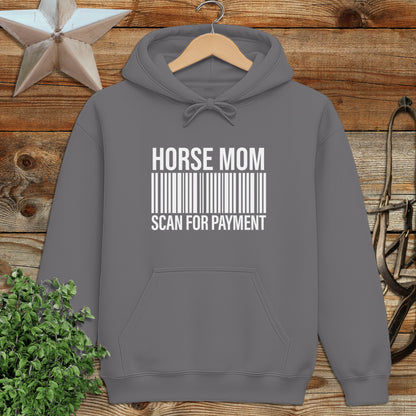 Horse Mom Scan for Payment Hoodie
