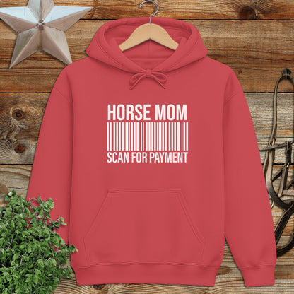 Horse Mom Scan for Payment Hoodie