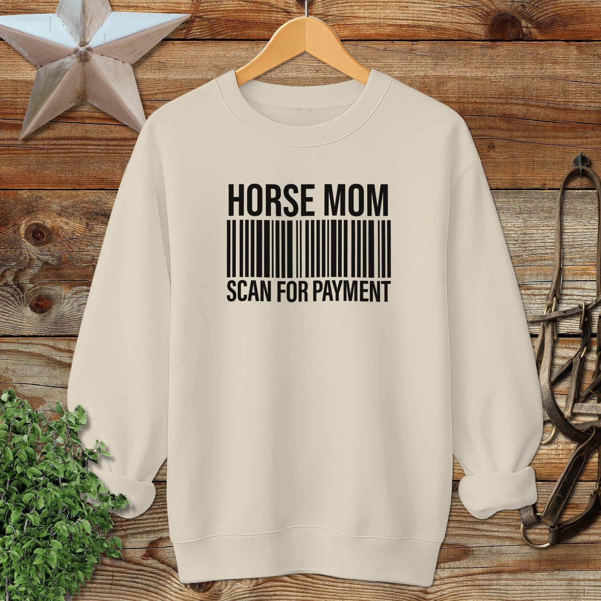 Horse Mom Scan for Payment Sweatshirt