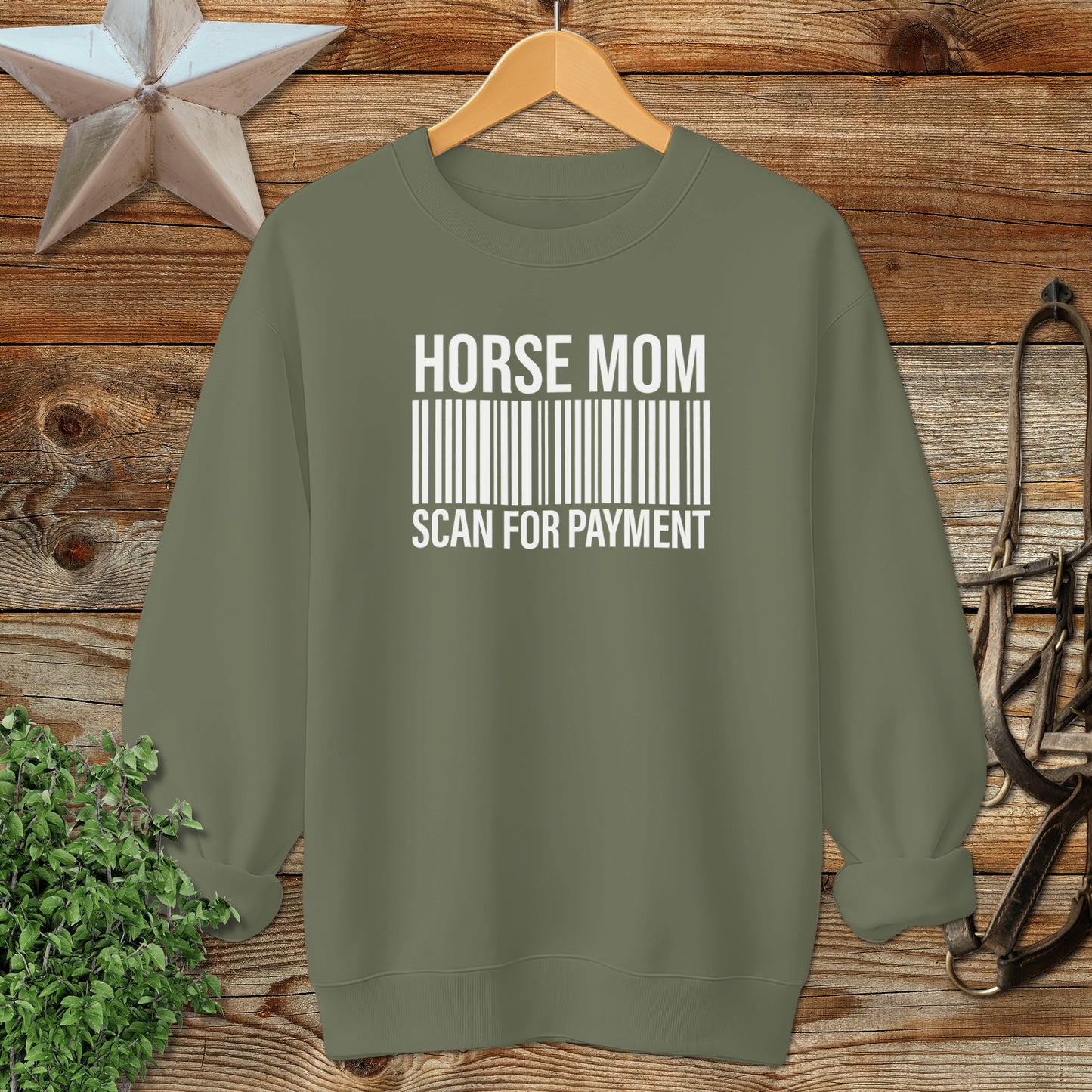 Horse Mom Scan for Payment Sweatshirt