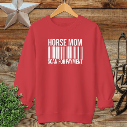 Horse Mom Scan for Payment Sweatshirt