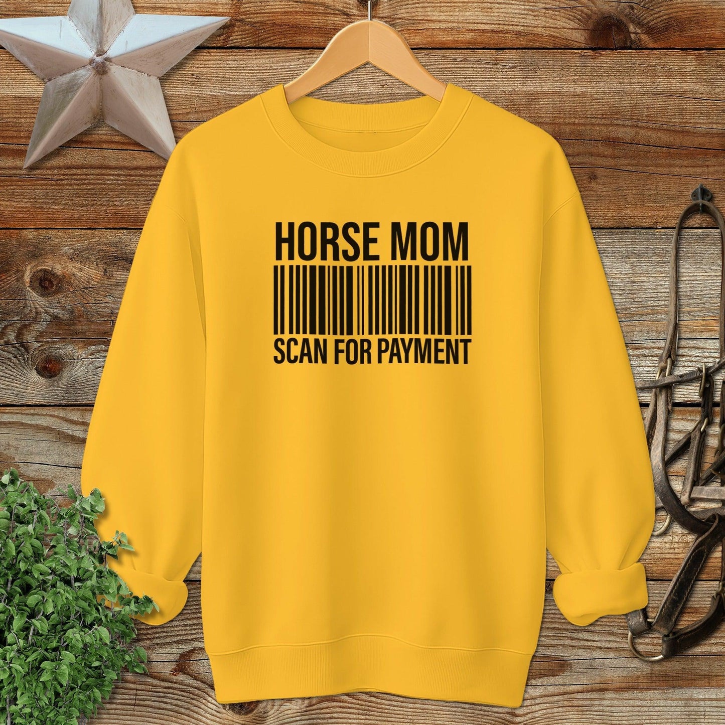 Horse Mom Scan for Payment Sweatshirt