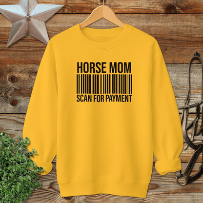 Horse Mom Scan for Payment Sweatshirt