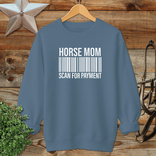 Horse Mom Scan for Payment Sweatshirt