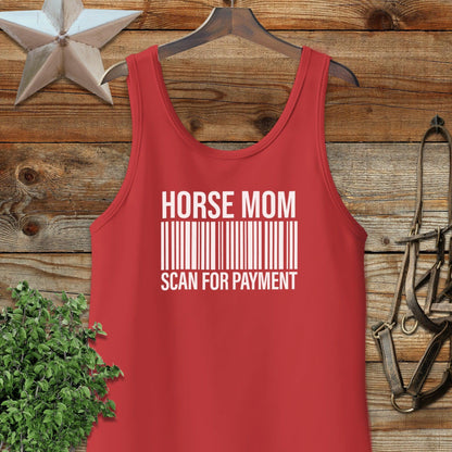 Horse Mom Scan for Payment Tank Top