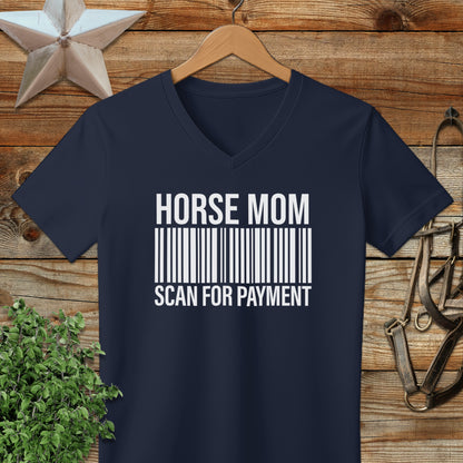 Horse Mom Scan for Payment V-neck