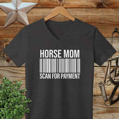 Horse Mom Scan for Payment V-neck